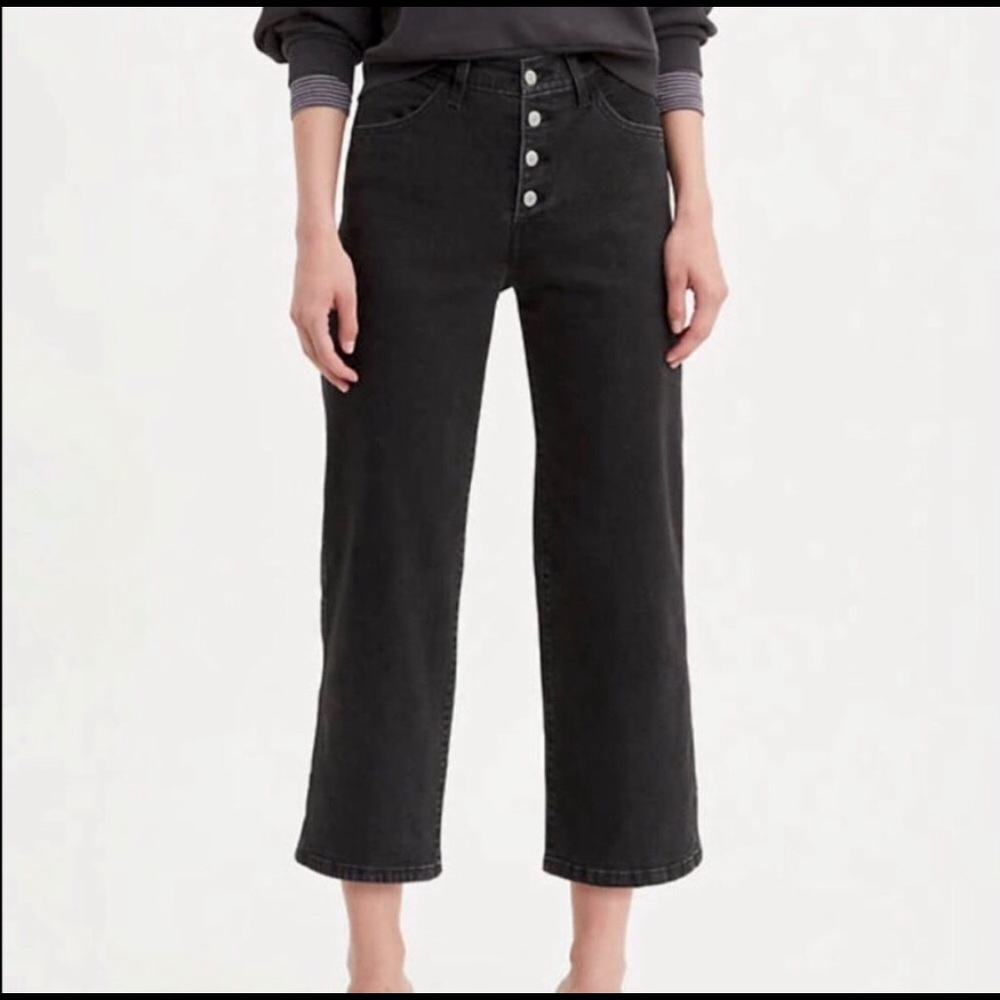 Levi’s Mile High Cropped Wide Leg Jeans
